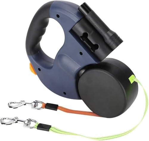 Wangdaqi Doppelt einziehbare Hundeleine, einziehbar, glatt und robust, bissfest, nicht leicht zu reißen, mit zwei 3 m langen Seilen, die ein maximales Gewicht von 22,7 kg tragen können Wangdaqi Doppelt einziehbare Hundeleine, einziehbar, glatt und robust, bissfest, nicht leicht zu reißen, mit zwei 3 m langen Seilen, die ein maximales Gewicht von 22,7 kg tragen können von Wangdaqi