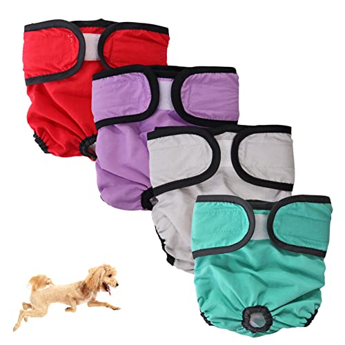 Welpenwindeln für Damen, mit verstellbarem Design, wiederverwendbare Windeln für weibliche Haustiere, atmungsaktiver und bequemer Stoff mit hellen Farben für weibliche Haustiere, kleine Hunde Welpenwindeln für Damen, mit verstellbarem Design, wiederverwendbare Windeln für weibliche Haustiere, atmungsaktiver und bequemer Stoff mit hellen Farben für weibliche Haustiere, kleine Hunde von Wangduodu