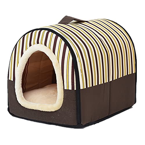 2-in-1 Haustierhaus und Sofa, für den Innenbereich, faltbar, tragbar, extra großes Jumbo-Hundebett, bequem, beruhigend, warm, waschbar, Größe M: 45 x 38 x 36 cm, Stil 1 von Wangle