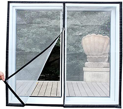Fenster Katze Anti-Fall Netz mit Reißverschluss Selbstklebendes Schutzfenster Netz für Katze Waschbar Bildschirm Netz Reißfest Abnehmbar von Wangle