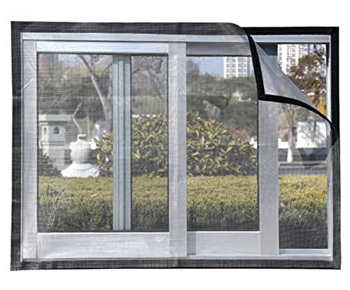 Katzennetz Sicherheitsnetz Anti Mückengitter Fenster Selbstklebend Fenster Fliegengitter Netz für Insekten Zuschneidbar Waschbar Atmungsaktiv von Wangle