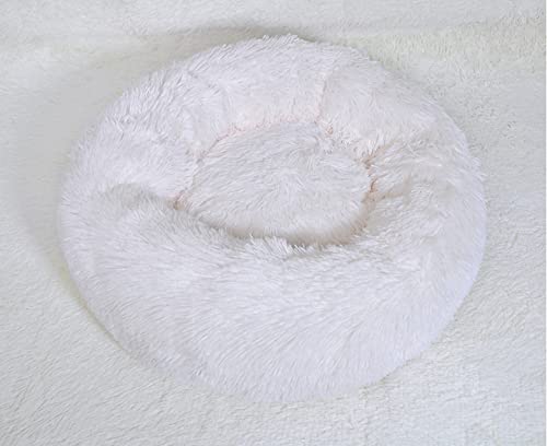 Rundes Plüsch-Hundebett, maschinenwaschbar, flauschig, beruhigendes Fell-Donut-Bett, weiches Schlafnest für große und extra große Hunde, 150 cm von Wangle