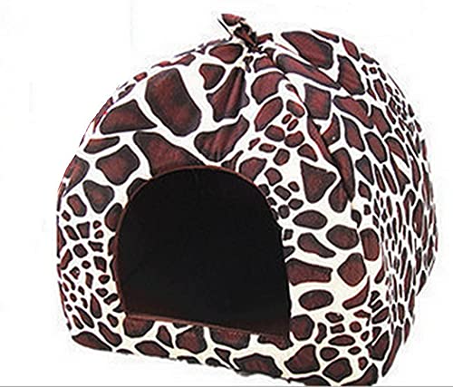 Rutschfestes Katzenhöhle mit niedlichem Erdbeer-Katzenhaus, weich, faltbar, Haustier-Nest mit waschbarem Kissen, weich, warm, Haustier-Nest für kleine Hunde, Kaninchen und Katzen, XL, braun Rutschfestes Katzenhöhle mit niedlichem Erdbeer-Katzenhaus, weich, faltbar, Haustier-Nest mit waschbarem Kissen, weich, warm, Haustier-Nest für kleine Hunde, Kaninchen und Katzen, XL, braun von Wangle