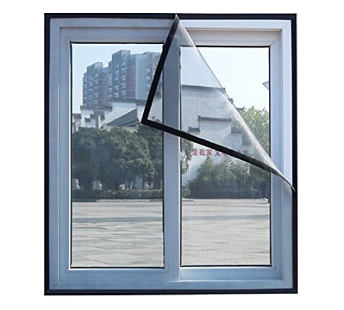 Universal DIY Selbstklebendes Fensternetz mit klebrigen Bändern, Katzensicherheitsnetz, transparentes Fenstergitter, Anti-Mücken-Fensternetz, zuschneidbar von Wangle