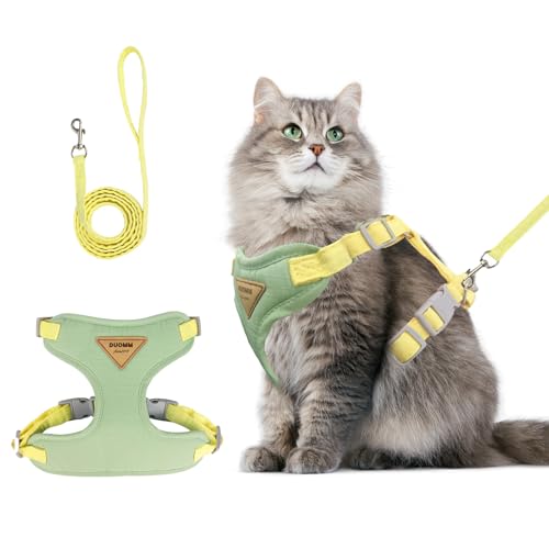 wanheart Katzengeschirr und Leine, ausbruchsicher, verstellbare Katzenleine und -geschirr, geeignet für alle Katzenrassen, Grün, Größe L wanheart Katzengeschirr und Leine, ausbruchsicher, verstellbare Katzenleine und -geschirr, geeignet für alle Katzenrassen, Grün, Größe L von Wanheart