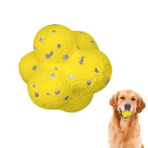 Wankd Pfotenstern Kauzauber Ball,Tennisbälle für Hunde,Pfotenstern Magic Ball für Aggressive Kauer,Hunde Ball für Große, Mittelgroße, Kleine Hunde (Gelb Grau) von Wankd