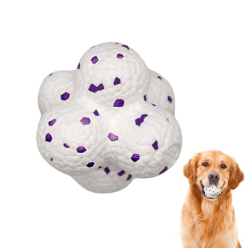 Wankd Pfotenstern Kauzauber Ball,Tennisbälle für Hunde,Pfotenstern Magic Ball für Aggressive Kauer,Hunde Ball für Große, Mittelgroße, Kleine Hunde (weiß-violett) von Wankd