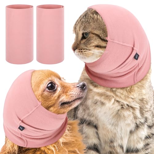 Wanmu Leise Ohren für Hunde, Kapuze für Hunde, Ohrenschutz-Kapuzenpullover, Beruhigungshilfe für Angstzustände, originelles Beruhigungsband für Hunde und Katzen, Haustierpflege und Trocknung (klein von Wanmu