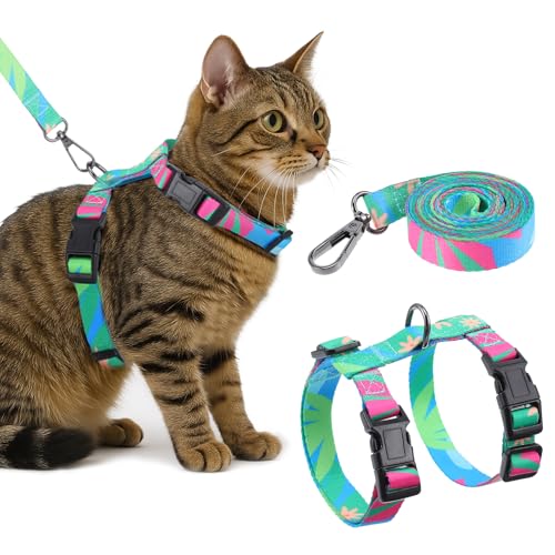 Wanmu Katzengeschirr Mit Leine, Verstellbare Ausbruchsicher Brustgurt Katzenleine Mit Geschirr füR Kleine und Mittlere Katzen, Katzenweste Katzenhalsbänder für Spaziergänge, Reisen, Outdoor Wanmu Katzengeschirr Mit Leine, Verstellbare Ausbruchsicher Brustgurt Katzenleine Mit Geschirr füR Kleine und Mittlere Katzen, Katzenweste Katzenhalsbänder für Spaziergänge, Reisen, Outdoor von Wanmu