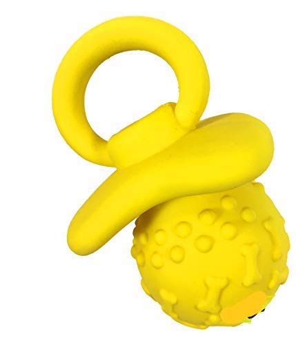 WantChew Quietschendes Kauspielzeug für Hunde, Latex, 11 cm, Gelb von WantChew