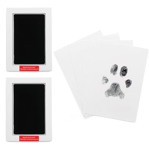 Wanwanzi Clean Touch Stempelkissen für Haustiere – Erstellen Sie dauerhafte Pfoten- und Nasenabdrücke für Hunde und Katzen – ungiftiges Stempelset mit Pfotenabdruck-Set und Hundepfotenabdruck-Set, von Wanwanzi