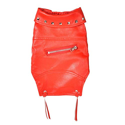 Hund Lederjacke, Reißverschluss Hunde Winddichte Kaltwetter Mäntel Gemütlich Warm Wasserdicht Hündchen Kostüme für große mittel kleine Hunde Hund Lederjacke, Reißverschluss Hunde Winddichte Kaltwetter Mäntel Gemütlich Warm Wasserdicht Hündchen Kostüme für große mittel kleine Hunde von Wanyudz