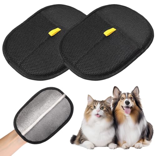 Wapasezyar 2 Stück Fell Magnet Handschuh, Double Sided Grooming Gloves, Wiederverwendbare Pet Hair Remover Glove, Handschuh Katzenhaare, Static Removal Gloves für Kleidung, Sofas und Bettlaken Wapasezyar 2 Stück Fell Magnet Handschuh, Double Sided Grooming Gloves, Wiederverwendbare Pet Hair Remover Glove, Handschuh Katzenhaare, Static Removal Gloves für Kleidung, Sofas und Bettlaken von Wapasezyar