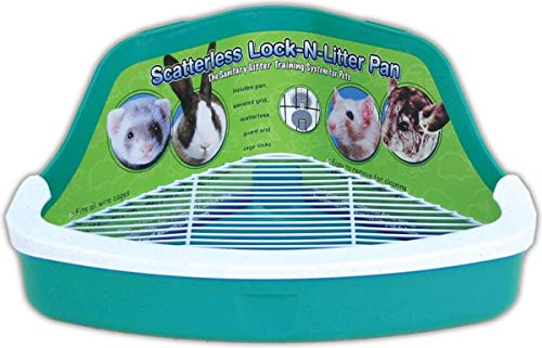 Ware Manufacturing (2 Pack) Plastic Scatterless Lock-N-Litter Small Pet Pan- Colors May Vary von Ware Manufacturing