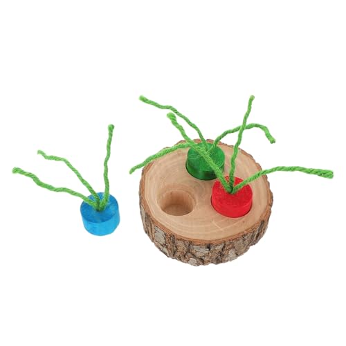 Warmhm 1 Satz Hamster- Kleintierspielzeug Meerschweinchen Und Hamsterspielzeug Hamster Kauert Hamster Suchen Hasenkauspielzeug Hasenversorgungen Hölzern von Warmhm