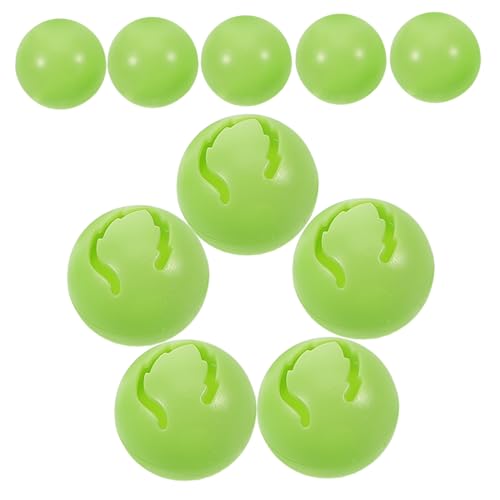 Warmhm 10 Stück Spielzeugglocke Katzen katzenspielzeug für Haustiere Plüschspielzeug Zubehör DIY Haustier Zubehör Katzenbälle mit Glocke Katzenball Plastik Light Green von Warmhm
