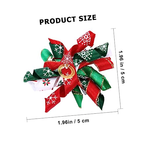 Warmhm 10 Stück Teiliges Weihnachts Haarschleifen für Haustiere mit Gummiband Niedliche Katzen und Hundeschmuck für Weihnachtszeit Pflegeleicht und Stylisch Accessoire für Festliche von Warmhm