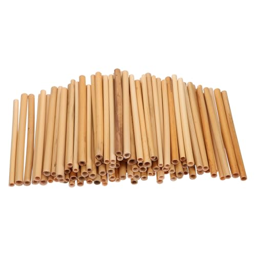 Warmhm 100 Stück Natürliche Schilfrohr-Bienenröhren 15 cm Hohle Stiele Für Die Bestäubung Von Bienennestern (0 5–0 8 cm Durchmesser) von Warmhm