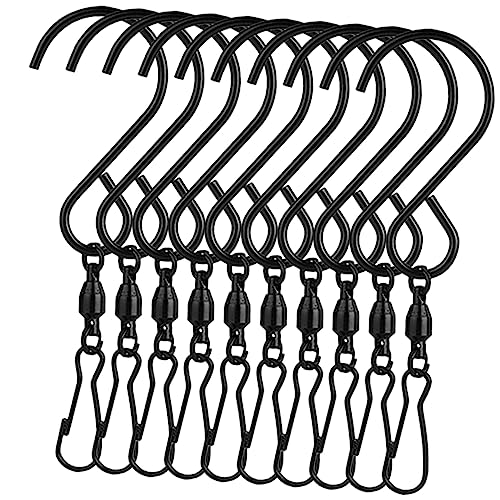 Warmhm 10Stücke Drehbare Haken für Windspiele Rotationshaken Sicherer Halt für Garten und Dekorationen für Blumenkörbe und Vogelhäuschen von Warmhm
