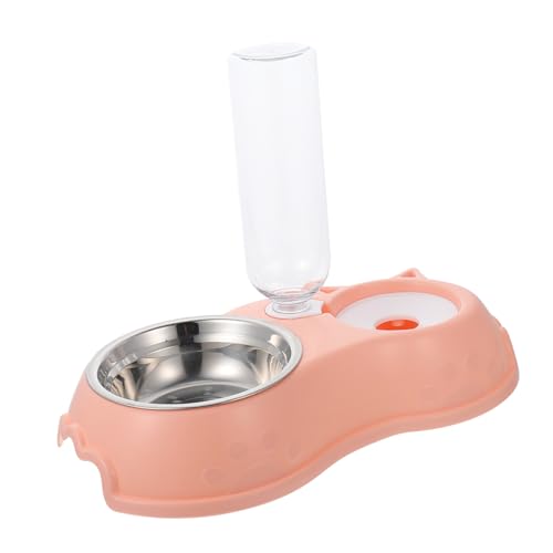Warmhm 1Satz Automatischer Haustier Lebensmittelspender Und Wasserspender Mit Pet Flaschenschale Dual Design Für Katzen Für Frisches Futter Und Wasser von Warmhm