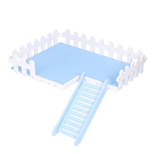 Warmhm 1Satz Hamsterzaunleiter Für Hamster Holzspielzeug Für Kleine Haustiere Kletterspielzeug Für Hamster Und Nager Blaue Ausführung von Warmhm