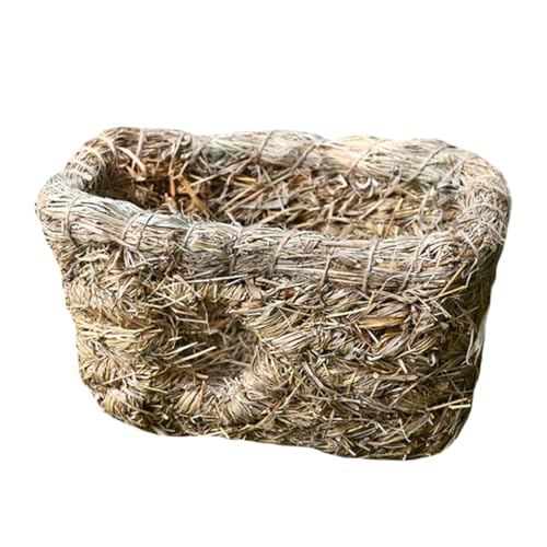 Warmhm 1Stück Handgemachtes Haustier Nest aus Stroh Bequemes Schlafhaus für Katzen und Kompakte für Kleine Haustiere und Haltbar Entzückendes Design von Warmhm