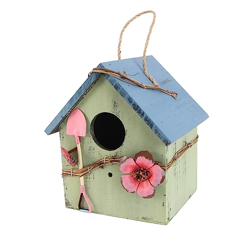 Warmhm 1Stück Kreatives Hängendes Vogelhaus Aus Holz Für Garten Wetterfestes Outdoor Für Kleine Aufzuhängen Und Langlebig von Warmhm