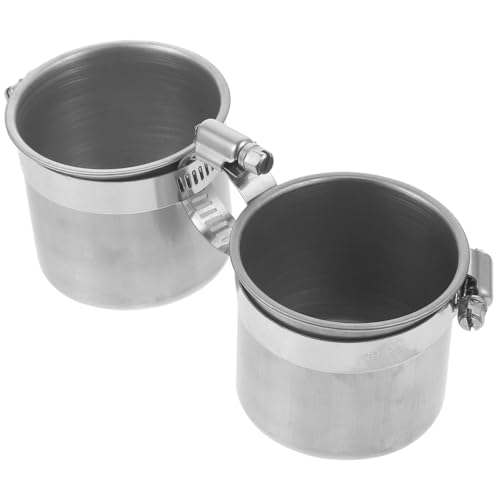 Warmhm 1Stück Papageienfutterbehälter Mit Praktischem Dual Cup Design Für Einfache Installation Und Lange Haltbarkeit Für Papageien Und Vogelkäfige von Warmhm