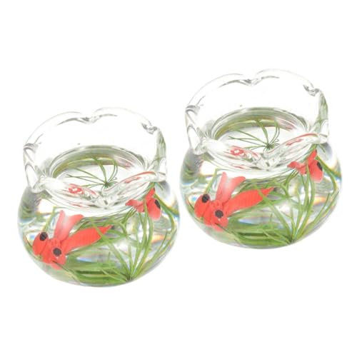 Warmhm 2stücke Miniatur-fischglas Mit Fischmodell Runde Glas Fisch Schüssel Für Puppenhaus Dekor Miniatur Aquarium Für Tisch Dekoration Und Hausmodelle Warmhm 2stücke Miniatur-fischglas Mit Fischmodell Runde Glas Fisch Schüssel Für Puppenhaus Dekor Miniatur Aquarium Für Tisch Dekoration Und Hausmodelle von Warmhm