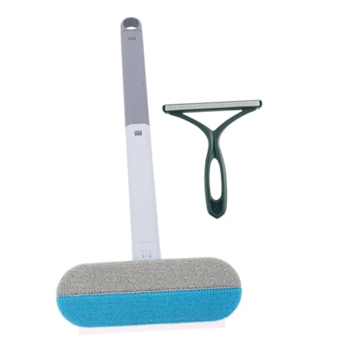 Warmhm 2 Stück Wiederverwendbare Haustierhaarbürste und Scraper Langer Griff Fusselentferner für Möbel Teppiche Betten und Kleidung von Warmhm