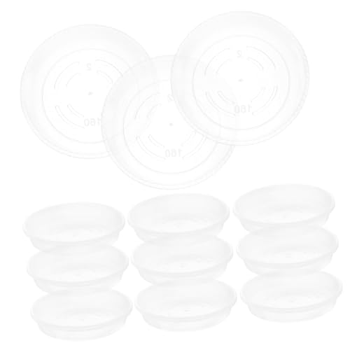 Warmhm 20Stücke Pflanzenuntersetzer Robustem Kunststoff Tropfschalen Für Blumentöpfe Für Pflanzenentwässerung Im Innen Und Außenbereich Transparent von Warmhm