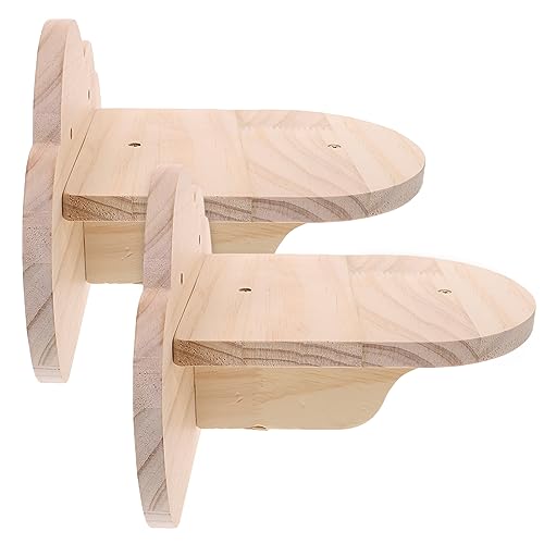 Warmhm 2Stücke Cloud Cat Wall Shelves Wooden Cat Steps for Climbing Wall Mounted Cat Furniture Indoor Cat Play and Resting Platform Space Saving Cat Ladder von Warmhm