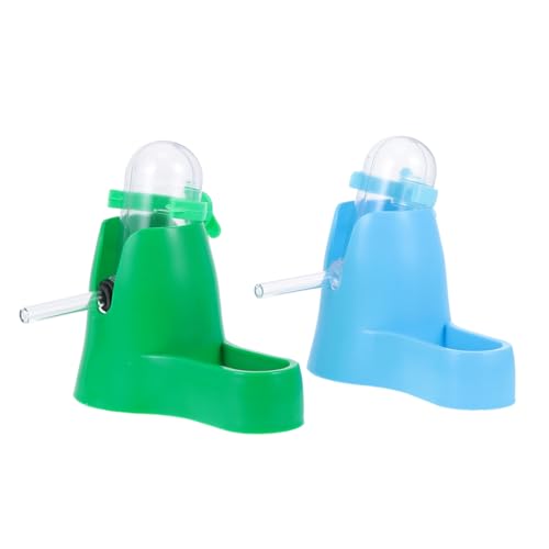 Warmhm 2Stücke Hamster Wasserbrunnen mit Automatischer Wasserzufuhr für Meerschweinchen und Kleine Sicher und Bequem und Hellgrün für Hygienisches von Warmhm