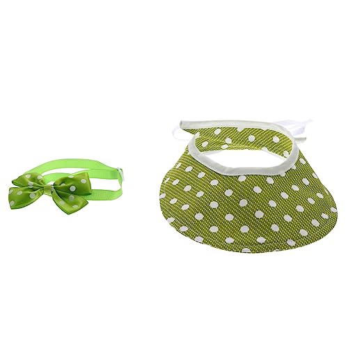 Warmhm 2Stücke Haustier Sommerhüte Und Bogen Set Teiliges Katzensonnenhut Pet Collar Für Outdoor Reisen Stylisch Und Schützend Für Katzen von Warmhm