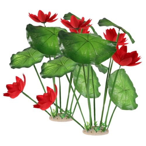 Warmhm 2Stücke Lotus Dekorationen aus Robustem Kunststoff für Aquarien und Fischbecken Aquariendekoration für Natürliche Unterwasserwelt Warmhm 2Stücke Lotus Dekorationen aus Robustem Kunststoff für Aquarien und Fischbecken Aquariendekoration für Natürliche Unterwasserwelt von Warmhm