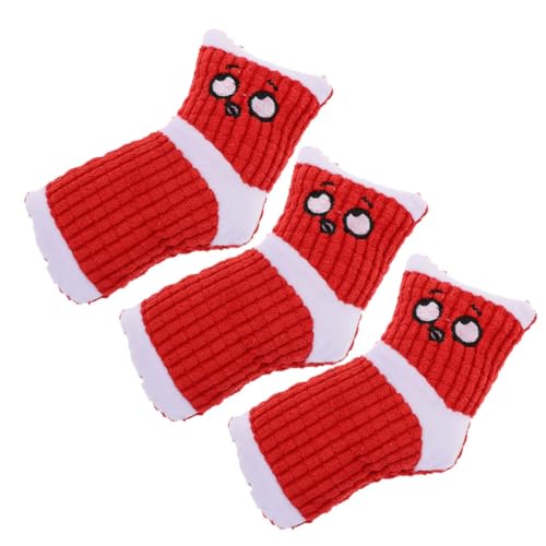 Warmhm 3 Stück Quietschendes Plüschspielzeug für Hunde Interaktives Kauspielzeug im Sockendesign für Welpen Fördert Spiel und Bindung von Warmhm