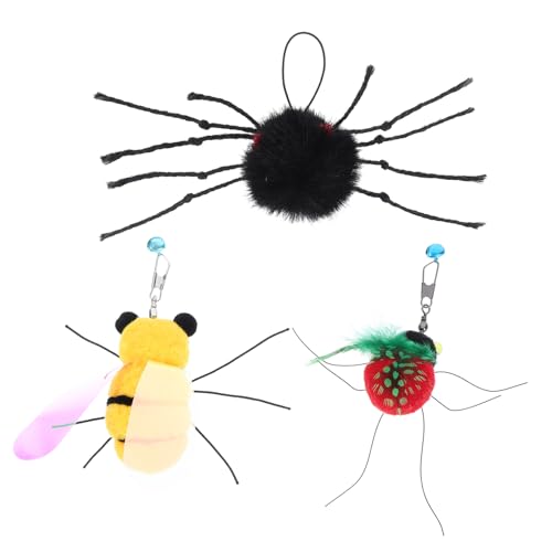 Warmhm 3 Stück Teiliges Katzenspielzeug Ersatz mit Weichem Plüsch Insekten Design Interaktive Teaser Nachfüllungen für Drinnen Fördert Agilität und Reaktionsfähigkeit zu Katzenhaut Warmhm 3 Stück Teiliges Katzenspielzeug Ersatz mit Weichem Plüsch Insekten Design Interaktive Teaser Nachfüllungen für Drinnen Fördert Agilität und Reaktionsfähigkeit zu Katzenhaut von Warmhm