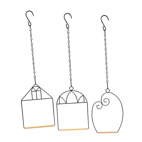 Warmhm 3Sätze Hummingbird Swing Tragbarer Vogelperch Aus Metall Vogel Trainingsständer Für Papageien Für Vogelkäfige Und Spielbereiche von Warmhm