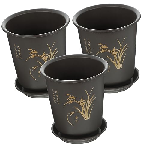 Warmhm 3Sätze Orchideen Pflanztöpfe Hochwertige Atmungsaktive Blumentöpfe Für Innenpflanzen Für Orchideen Und Andere Zimmerpflanzen Höhe von Warmhm