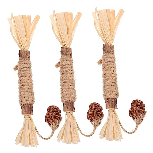 Warmhm 3Stücke Katzen Molar Sticks Zahnpflege Für Kätzchen Kauen Und Naturmaterialien Für Zahnreinigung Und Beschäftigung Von Katzen von Warmhm