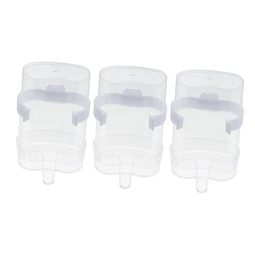 Warmhm 3Stücke Vogel Wasserbehälter Aus Kunststoff Automatische Trinkschalen Für Transparente Wasserzufuhr Für Wellensittiche Papageien Und Andere Haustiere von Warmhm