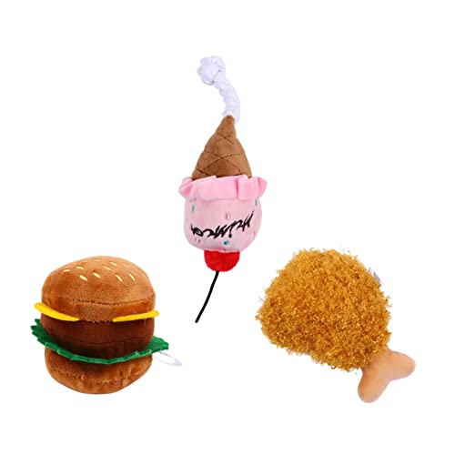 Warmhm 3er Set Plüsch Quietschspielzeuge Für Hunde – Interaktive Stofftiere in Form Von - Burger Und Hähnchen Für Welpen Und Mittelgroße Hunde – Ideal Zum Und Zahnen Warmhm 3er Set Plüsch Quietschspielzeuge Für Hunde – Interaktive Stofftiere in Form Von - Burger Und Hähnchen Für Welpen Und Mittelgroße Hunde – Ideal Zum Und Zahnen von Warmhm