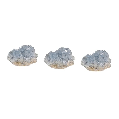 Warmhm 3st Wohnkultur Kristalldekor Natürliche Kristallsteine Natürlicher Kristall Nackter Stein Blauer Kristall von Warmhm