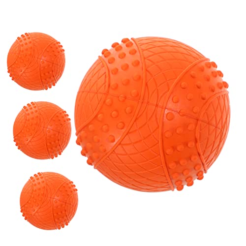 Warmhm 4Stücke Gummibälle Für Kauspielzeug Quietschspielzeug Schwimmfähige Hundebälle Für Kleine Und Mittlere Zufällig von Warmhm