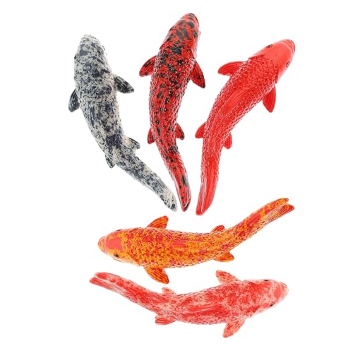 Warmhm 5 Stück Teiliges Kleine Fischstatue Simulierte Dekoration für Fischbecken DIY Aquarien Deko Realistische Kunstfische für Lebendige Unterwasserlandschaften von Warmhm