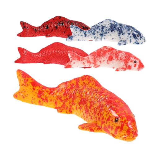 Warmhm 5 Stück Teiliges Künstliche Fische Dekoration für Aquarium Realistische Miniatur Fisch Figuren für Teich und Fischtank Bunte Kunststoffe für Lebendige Unterwasserlandschaften von Warmhm