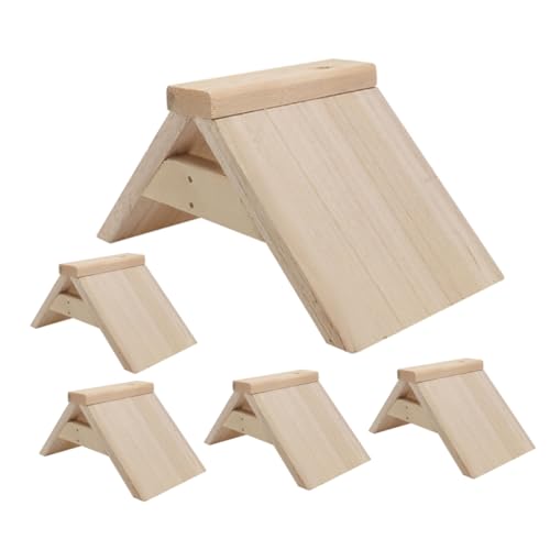 Warmhm 5Stücke Tauben und Vogel Sitzstangen aus Naturholz Stabiler Stand für Papageien und Kleine Haustiere Kreatives Vogelspielzeug für Sicheren und Heimdekoration von Warmhm