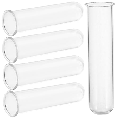 Warmhm 5stücke Glas-reagenzgläser Für Pflanzen Wasserröhrchen Für Blumen Durchsichtige Reagenzgläser Pflanzenanzuchtröhrchen Hydrokulturvase Glasröhrchen Für Pflanzen von Warmhm