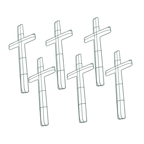 Warmhm 6 Stück Kreuzförmiger Drahtkranz Rahmen Teiliges für Bastelarbeiten Dekorativer Wreath Holder für Haustür und Wanddekoration Vielseitig Einsetzbar für Arrangements und Religiöse von Warmhm
