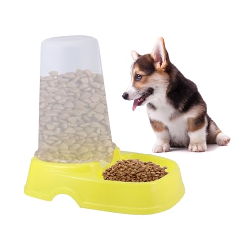 Warmhm Automatischer Futterspender für Hunde und Katzen Gelber Futterautomat aus Hochwertigem Leicht zu Reinigen für Tierhalter mit Warmhm Automatischer Futterspender für Hunde und Katzen Gelber Futterautomat aus Hochwertigem Leicht zu Reinigen für Tierhalter mit von Warmhm